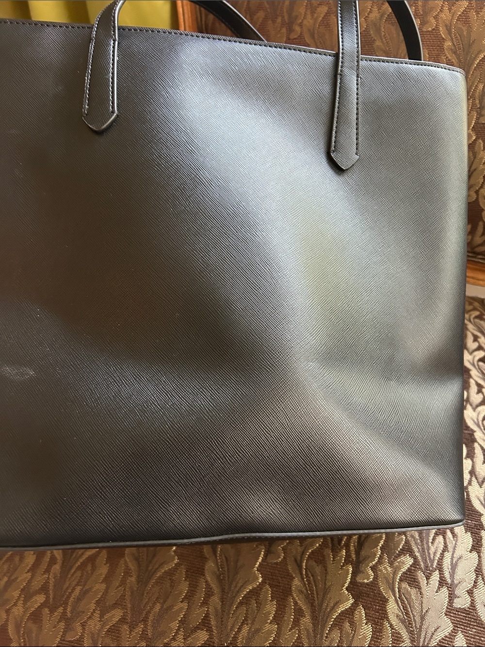 kate spade Black Leather Tote with Front Pocket - Picture 4 of 9